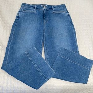 Loft high rise wide leg crop jean sz 30, Like New.